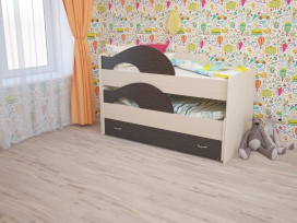 Кровать детская с ящиком Матрешка Венге