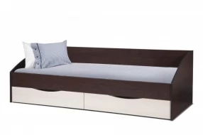 Кровать одинарная Фея - 3 (симметричная) New (венге / вудлайн кремовый / ДВПО: белый)