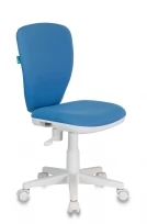 Кресло детское KD-W10 Ткань/Пластик, Голубой 26-24 (ткань)/Белый (пластик)