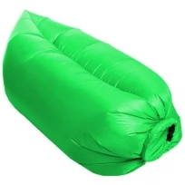 Шезлонг-мешок надувной Жизнь коротка, 220x80x65 см, зеленый